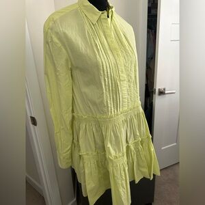 Free People Lime Green Long Sleeve Dress